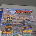 Dollox Parking Garage Toy Playset, Race Car Ramp Track Toys Sets Garage Playset with 6 Little Alloy Racer Cars Adventure Track, 3 Parking Levels Christmas Birthdays Gifts for Age 3 4 5 6 7 Boys Girls