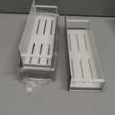 2 Pack Magnetic Spice Storage Rack Organizer for Refrigerator and Oven, White Fridge Organizers and Storage