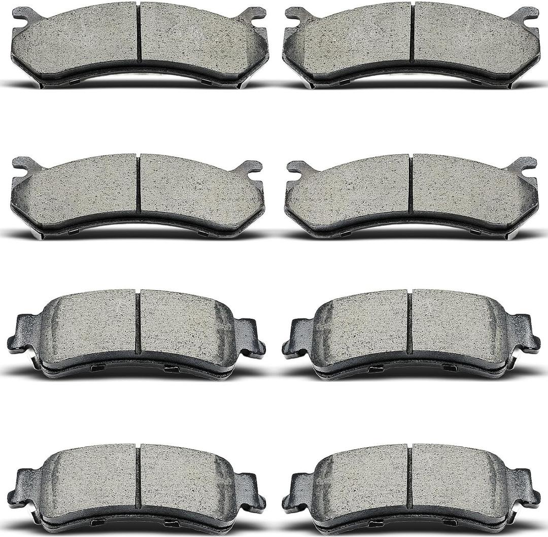 D785 D792 8pcs Front Rear Ceramic Brake Pad Fit For 1999-2006 for Chevrolet Silverado 1500,2003-2005 for Chevrolet Astro/Gmc Safari,2000-2001 for Tahoe/Gmc Yukon,1999-2006 for Gmc Sierra 1500