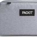 PackIt Freezable Snack Box, Gray Fog, Built with ECOFREEZE Technology, Collapsible, Reusable, Zip Closure with Buckle Handle, Designed For Work Snacks, Fresh Snacks On the Go, Adults, and All Ages
