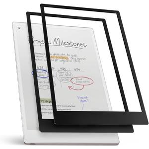 CoBak Paper Feel Writing Screen Protector for reMarkable Paper Pro 11.8" 2024 Released - Matte Suface Anti-Glare and 9 H Hardness Tempered Glass Anti-Scratch - 2 Pack Black