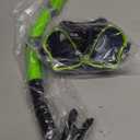 Greatever Dry Snorkel Set,Panoramic Wide View Anti-Fog Scuba Diving Mask,Professional Snorkeling Gear for Adults Kids (Large, Black Lime Green)