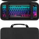 Linkidea Hard Portable Travel Case Compatible with TKL Tenkeyless Wireless/Wired Keyboard, Computer 87 Keys Carrying Case Protective Storage Box Bag