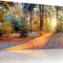 Bamdeya Forest Canvas Wall Art Large Picture Autumn Poster Sunset Tree Wall Decor Natural Landscape Painting Fall Scenery Artwork for Bedroom Living Room Decor Office Home Decorations, Size: 40"L x 20"W