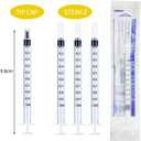 150 Pcs 1ml Syringes with Caps Oral Dispenser Individually Sterile Warpped for Medicine Dropper, Colostrum Collect Feeding Pets, Liquid
