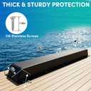 ORLANG 36" Dock Bumpers,PVC Dock Fenders with Stainless Steel Screws,Boat Dock Guards,Dock Post Bumper for Docking Edges, Piling, Vertical Poles, Horizontal Decks or Piers(Carbon Fiber Black/2Pack)