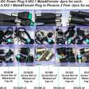 DC Power Jack Connector Assorted Kit, 5.5x2.1mm DC Power Supply Jack Socket Male Female Panel Mount Connector with Waterproof Cap & Hex Nut DC022B DC022D DC099 DC022 DC025 (DC-Cap-Kit)