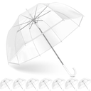 Clear Bubble Umbrella Wedding, High-Visibility Transparent Rain Umbrellas Bulk, Windproof Large Clear Umbrella, Firm and Durable, Dome Umbrellas for Wedding Bride Groom Photography Golf Outdoor
