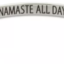 Zodaca Inspirational Silver Wrist Bracelet Cuff for Women, Namaste All Day, 2.6x2 In