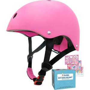 Simply Kids Bike Helmet with DIY Stickers, CPSC & CE Certified - Toddler Helmet for Skateboard Roller-Skating Bicycle Scooter (S (2-8 Years), Girls in Wonderland)