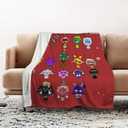 FINENESS SINCE 1988 Christmas Squad Blanket for Boys Gamer Cartoon Throw Blanket for Boys Birthday Gift Home Fleece Throw Blankets for Couch Bed Sofa Gamer Blanket 60''x50''