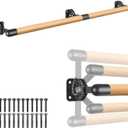 Dolibest Space Saver, Ballet Barre, Wall Mounted Traditional Wood Ballet Barre System Stretch/Dance for Home Barre Workout Equipment, Height Adjustable, for Kids and Adults, 2m - Rca Plugs