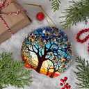 Tree of Life Christmas Ornament - Hanging Keepsake Decor (Multi Color)