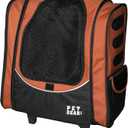 Pet Gear I-GO2 Roller Backpack, Travel Carrier, Car Seat for Cats/Dogs, Mesh Ventilation, Included Tether, Telescoping Handle, Storage Pouch, 2 Models,  12 Colors (Copper)