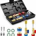 AC Valve Core Removal Tool, R134a R1234yf R22 Valve Core Remover Installer Tool Kit for Automotive Air Conditioning Systems, AC Valve Core Tool for Standard JRA and Schrader Valve