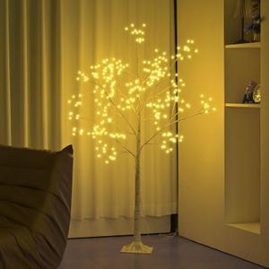 PXBNIUYA 288 LED Birch Tree Lighted with Remote Control, Electric Plug in DIY Artificial Tree Lights, Fairy Spirit Tree lamp for Home Bedroom Christmas Party Indoor Decor Lights (Warm White)