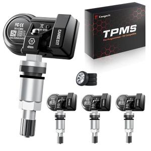315/433MHz Pre-Programmed TPMS Sensor Set of 4 Fits Chevy Silverado, GMC Sierra, Tahoe, Suburban, Yukon, Escalade, Traverse, Equinox, Acadia, Colorado | OE# 13528563 13598773