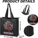 Hispanic Heritage Month Non Woven Bags 8.7" Gift Reusable Treat Bag for Hispanic Heritage Month Decor (Black)