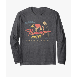 Flamingo Las Vegas Hotel Casino Retro Vintage Long Sleeve T-Shirt, Large