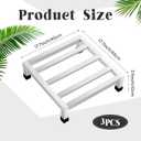 MorningRo 3 Pack Dunnage Rack 17.7" Long x 17.7" Wide, 3.9" Height Stainless Steel Shelf 2000+ Pound Capacity Commercial Food Floor Rack for Restaurants Kitchens Garages and Vehicles