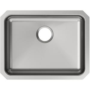 Elkay Lustertone Classic ELUHAD211555 Single Bowl Undermount Stainless Steel ADA Sink 23.5 x 15.75 x 5.375 inches, 23.5" x 18.25" x 5.375"