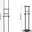 Eocnrhe Heavy Duty Banner Stand with Non-slip Mat Base, Adjustable Pedestal Poster Stand Up to 82 inches, Double Side Show Sign Stand, Connected Show Floor Standing Sign holder for Outdoor Display