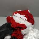 Santa Costume Suit for Men Adults with Fake Belly Pouch,11PCS Claus Set Deluxe Velvet Professional Christmas Suits Red (3X-Large)