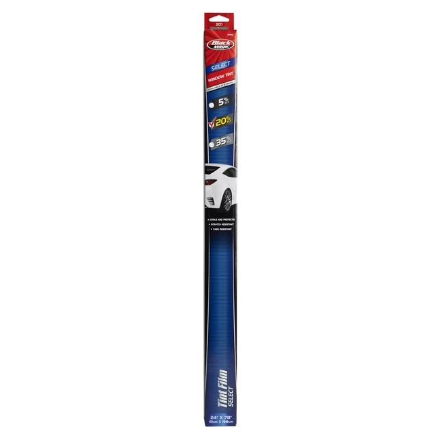 Black Magic Select 20% VLT Tinted Window Film, Car Window Tint, Scratch-Resistant Tint Film, Privacy Film, Auto Tint Kit, 24-inches x 78-inches