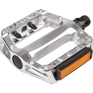 AVASTA Bike Pedals, Aluminum Alloy Bicycle Pedals with Reflector for Mountain Bike Road Bike and Other Bicycles,Threads Size 9/16 Inch (silver)