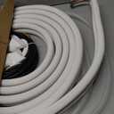 25FT Mini Split Line Set,Coil Line Set HVAC Refrigerant with Nuts(1/4+3/8).Includes - 3/8" & 1/4" OD Copper Tubing, 3/8" Thick Insulation, Flared Nuts - for DIY Mini Split AC/Heat Pump Installation