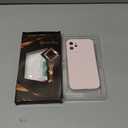 Designed for iPhone 12 Mini Case with Screen Protector - Upgraded Camera Protection - Wireless Charging Compatible - Silicone Protective Phone Case 5.4" for Men Women Girls - Pinky White