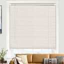 UNISHADES Cordless Blinds for Indoor Windows 1" Vinyl Textured Print Slats Mini Blinds for Home, 32" W × 36" H - Sand