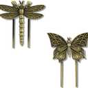 Vintage Book Clips Butterfly Dragonfly Metal Book Clips Vintage Bronze Page Holder BookMarkers for Reading Writing Office Accessories (Dragonflies and Butterflies)