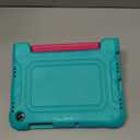 YIHE Kids Case for Samsung Galaxy Tab A11 Plus 2025 & A9 Plus 2023 11 Inch, Shockproof Handle Stand Cover with Built-in Screen Protector, Cyan&Pink