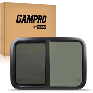 RV Window 30" W* 20" H Trailer Window Camper Windows Replacement Horizontal Slide RV with Net Screen and Trim Ring DOT Approved
