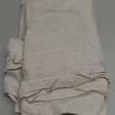 100% French Flax Linen Tablecloths Scalloped Embroidery Rectangle 144"Lx60"W Inch for Dinners, Spring, Machine Machine Washable, 12-14 Sets, Linen(Edges-Gold)