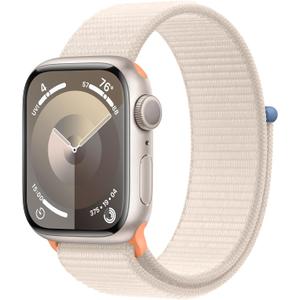 Apple Watch Series 9 [GPS 41mm] Smartwatch with Starlight Aluminum Case with Starlight Sport Loop One Size. Fitness Tracker, ECG Apps, Always-On Retina Display, Carbon Neutral