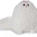 T PLAY Stuffed Cat Adorable Fat Cat Stuffed Animals Fluffy Cat Plush Soft Stuffed White Cat Durable Plush Cat Persian Kitty Toy Gifts for Children Baby Kids Girls 12"