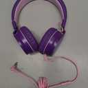 AILIHEN Kids Headphones for School, Safe Volume Limited 93dB, On-Ear HD Mic Stereo Sound Girls Boys Wired Headphones for Kid, Foldable Headset for Travel Computer Plane Kindle Tablet (Pink Purple)