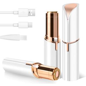 Facial Hair Removal for Women, Electric Painless Rechargeable Facial Hair Remover for Face, Lip, Chin (White)