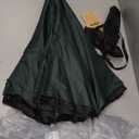 SIEPASA 49/56 Inch Inverted Reverse Upside Down Umbrella, Extra Large Double Canopy Vented Windproof Waterproof Stick Golf Umbrellas with C-shape Handle. (Green)