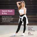 3 x SATINA High Waisted Leggings for Women - Comfortable and Stretchy in Versatile Sizes and Colors - Workout Yoga Leggings Set (Black)