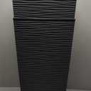 Mueller M-Resin Heavy Duty Tall Planters for Outdoor Plants, Indoor Grande Plant Pots, Boxes, Trees, Flower Pots, 2-Piece Set, 24, Modern Design, Built-in Drainage, Front Porch Decor, Dark Gray