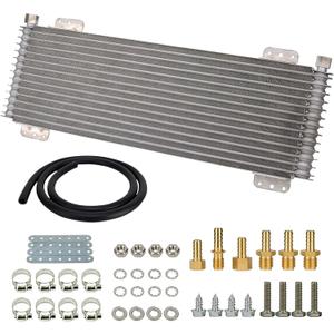 LPD47391 40k Transmission Oil Cooler Kit Low Pressure Drop Trans Cooler Compatible with Heavy Duty 40,000 GVW Max Includes Mounting Hardware