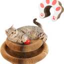 Cat Scratcher Board Toy,Organ Kitty Scratching Board,Reversible Infinity Interactive Cats Cardboard Kitten Scratcher Pads for Indoor Cats,2-in-1 Indoor Cat Scratcher & Toy (Round-1PK)