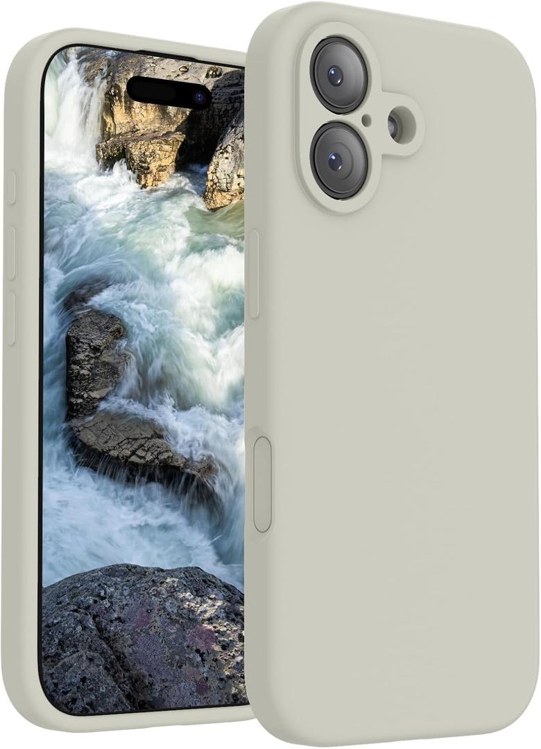 FireNova Magnetic for iPhone 17 Case, Compatible with MagSafe, [Integrated Silicone Camera Control Button] [Camera Protection] Anti-Scratch Microfiber Lining Phone Case, 6.3", Stone