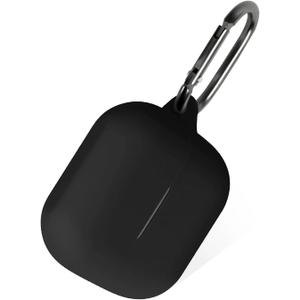 Geiomoo Silicone Case for Galaxy Buds 3, Galaxy Buds 3 Pro, Protective Cover with Carabiner (Black)
