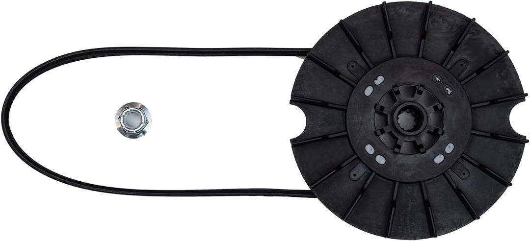 OEM WH03X32218 Washer Motor Pulley & Belt & Nut Set Compatible with GE Hotpoint, Replacement Part WH07X24695 WH39X27601 WH49X25378 AP7034989 PS16619249 EAP16619249