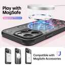 LUHOURI for iPhone 14 Pro Max Case Cute - Wireless Charing Compatible,Trendy Floral Design for Women Girls,Military-Grade Shockproof Not-Slip Matte Phone Cover, Vibrant Red Wildflowers