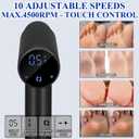 Upgraded Electric Callus Remover for Feet 4500rpm, Adjustable Speed Electric Foot Callus Remover Foot Sander Grinder Pedicure File for Women Men Dead Skin Cracked Heels (Black)